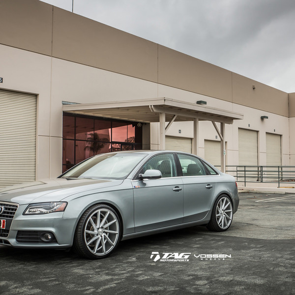 Audi A4 with Aftermarket Front Bumper Cover - Photo by Vossen