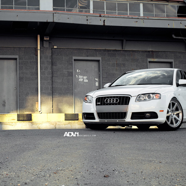 White Audi A4 with Halo Headlights - Photo by ADV.1