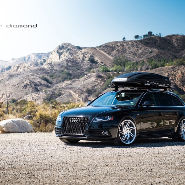 Black Audi A4 with Thule Roof Rack - Photo by Blaque Diamond