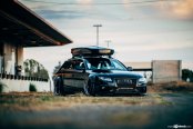 Wicked Black Stanced Audi A4 on Avant Garde Wheels