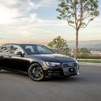 Chrome Billet Grille on Black Audi A4 - Photo by Vorsteiner