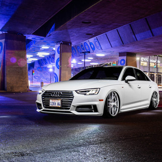 Custom Chrome Billet Grille on White Audi A4 - Photo by Rohana Wheels