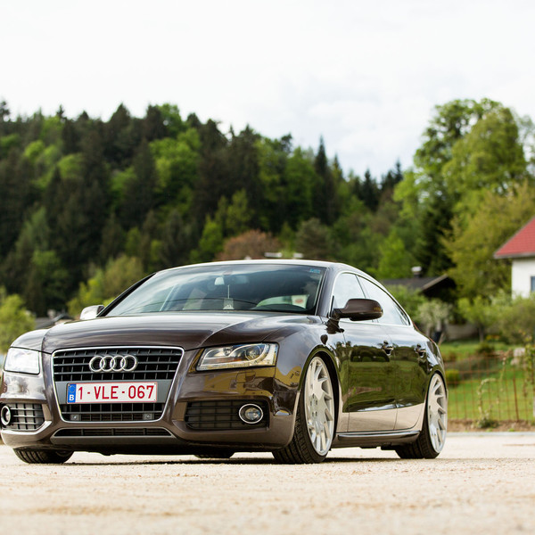 Custom Front Bumper Cpver with Fog Lights on Audi A5 - Photo by Vossen