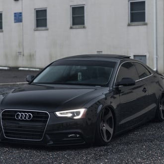 Black Audi A5 with LED-Bar Style Headlights - Photo by Rotiform