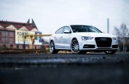 Graceful White Audi A5 with Styling Tweaks