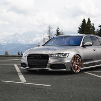 Slammed Wagons are Always Cool - Audi A6 on Air Suspension - Photo by Rotiform