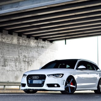 Custom White Audi A6 - Photo by Vossen