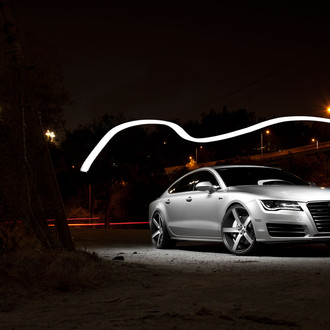 Trendsetting Silver Audi A7 Fitted with Crysral Clear LED Headlights