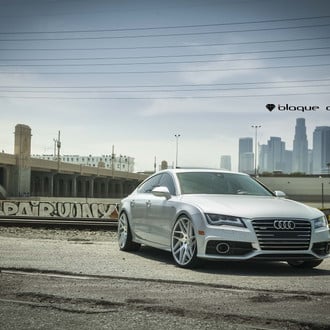 Gray Audi A7 with Chrome Billet Grille - Photo by Blaque Diamond