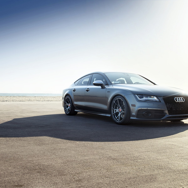 Front Bumper with Fog Lights on Gray Audi A7 - Photo by Vorstiner