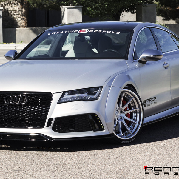 Silver Audi A7 with Aftermarket Front Bumper - Photo by Rennen International