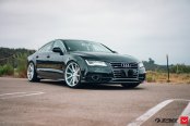 Advanced Design of Black Audi A7 Enhanced by Vossen Wheels