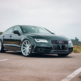 Advanced Design of Black Audi A7 Enhanced by Vossen Wheels