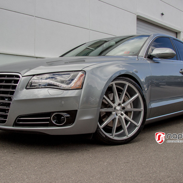 Aftermarket LED Headlights on Audi A8 - Photo by Vossen