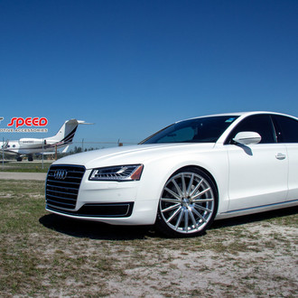 White Audi A8 on Vossen Rims - Photo by Vossen