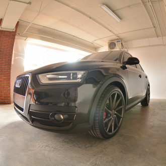 Black Audi Q3 On Vossen VVSCVT Custom Wheels - Photo by Vossen