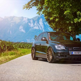 Custom Painted Audi Q5 Sitting Low on Black Rotiform Custom Wheels ...