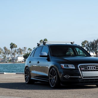 Extremely Lowered Audi SQ5 Rocking Large Rotiform Custom Wheels