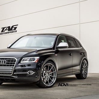 Black Audi SQ5 with LED-Bar Style Headlights - Photo by ADV.1