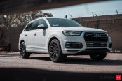 Every Bit the Serious Driver's Car: White Audi Q7 on Vossen Rims