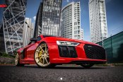 Red Audi R8 Quattro Gets Contrasting Black Accents and Racy Look