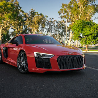 Red Audi R8 with DRL-Bar Style Headlights - Photo by Boden Autohaus