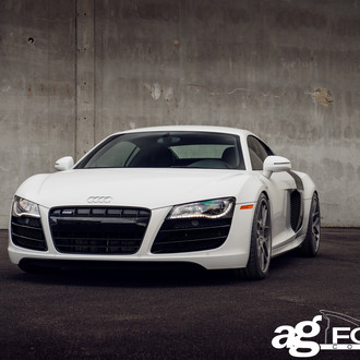 Avant Garde M310 Deep Concave Rims on a White Audi R8 - Photo by Avant Garde