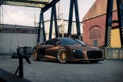 Haute Couture Exterior of Audi R8 Highlighted by Bronze Forgiato Wheels