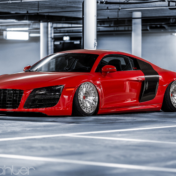 Screaming Red Audi R8 with CBU 3PC Wheels - Photo by Rotiform