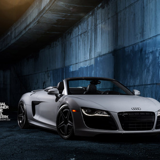 Convertible Audi R8 with Dark Smoke LED Headlights - Photo by ADV.1