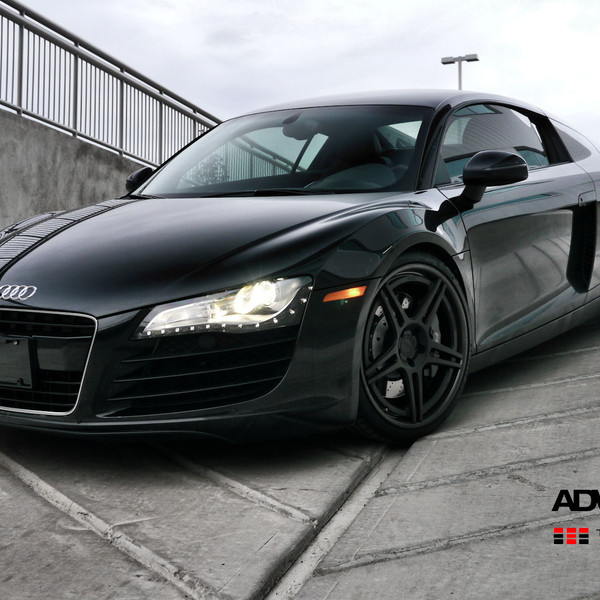 Black Audi R8 with Custom Front Bumper - Photo by ADV.1