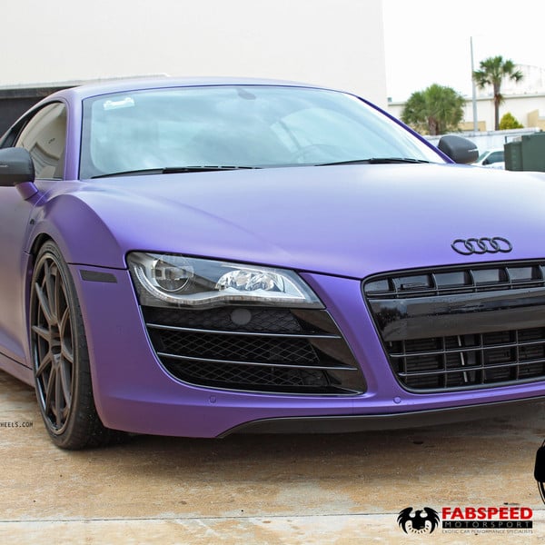 Purple Matte Audi R8 with Custom Front Lip - Photo by ADV.1