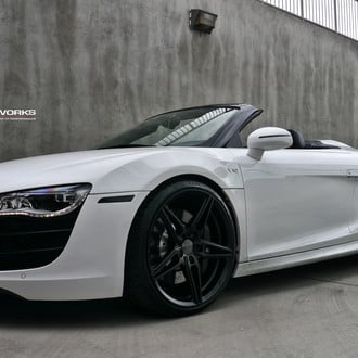 Custom White Convertible Audi R8 V10 - Photo by Ace Alloy