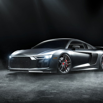Silver Audi R8 with Custom Mesh Grille - Photo by Vorstiner