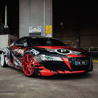 Custom Painted Debadged Audi R8 on Vossen Rims - Photo by Vossen