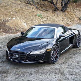 Aftermarket LED Headlights on Black Audi R8 - Photo by Vossen