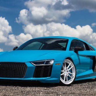 Stanced Out Electric Blue Audi R8 Wearing Custom Body Kit and Shod in ...