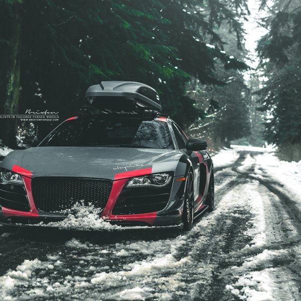 Custom Painted Audi R8 with Roof Rack - Photo by Brixton Forged Wheels