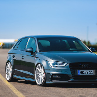 Stanced Movement: Customized Audi S3 Sporting a Set of Vossen Wheels