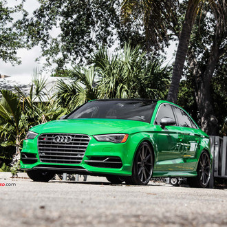 Envy with Green Audi S3 Rocking Vossen Wheels