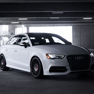 White Audi S3 with Custom DRL Headlights - Photo by Rotiform