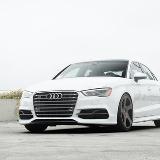 White Audi S3 with Aftermarket Front Bumper Cover - Photo by Rotiform