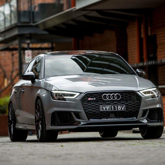 Gray Audi S3 with Aftermarket Front Bumper - Photo by Vorstiner