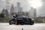 Stylish Thing: Black Audi S3 on Gold Avant Garde Rims