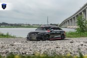 Lowered and Blacked Out Audi S3 Quattro Boasting Custom Body Work