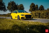 Stance and Style: Yellow Audi S3 Goes Low and Racy