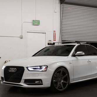 White Audi S4 with Roof Rack - Photo by Vossen