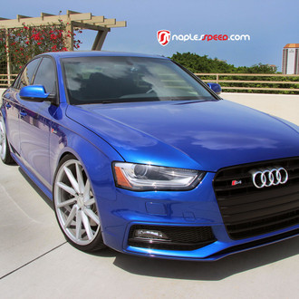 Blue Audi S4 Customized for Impoved Aerodynamics