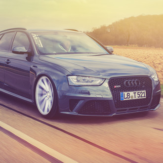 Black Audi S4 with Custom Grille - Photo by Vossen