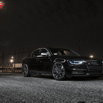 Dark Knight Daily Driver: Black Audi S4 on Dark Smoke CV Vossen Wheels